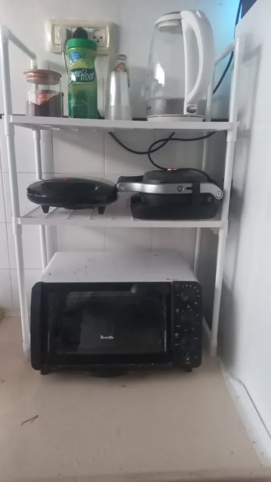 Multi-Layer Kitchen Storage Rack Condiment Organizer Shelf Microwave Shelf photo review