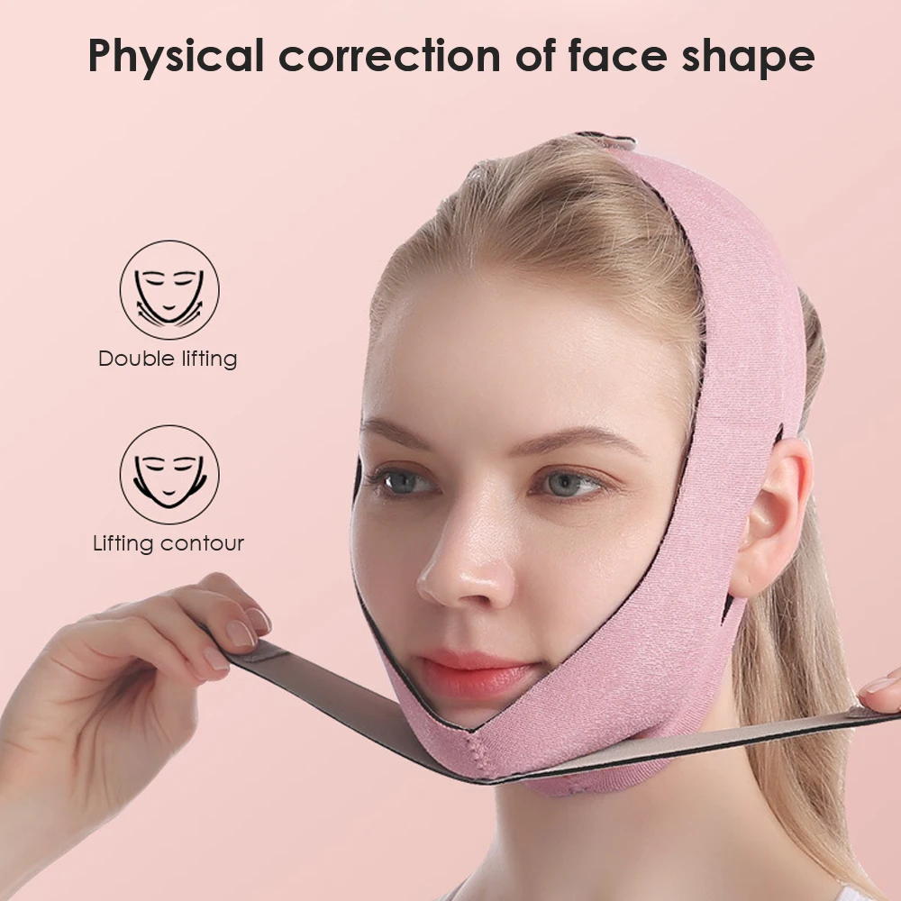 Face-lift with Sleep Face V Shaper Facial Slimming Bandage Relaxation Shape Lift Reduce Double Chin Face Thining Band Massage 3