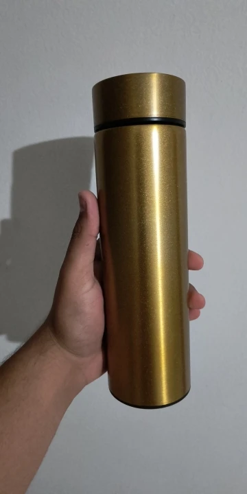 Garrafa Térmica Em Aço Inox Com Termômetro Digital 500ml Led photo review