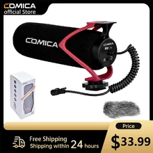On-Camera Microphone Comica CVM-VM20 Supercardioid Condenser Shotgun Mic for Canon Sony Nikon Panasonic DSLR Camera/Camcorder/iPhone Android, Video Microphone for Interview Filmmaking Recording