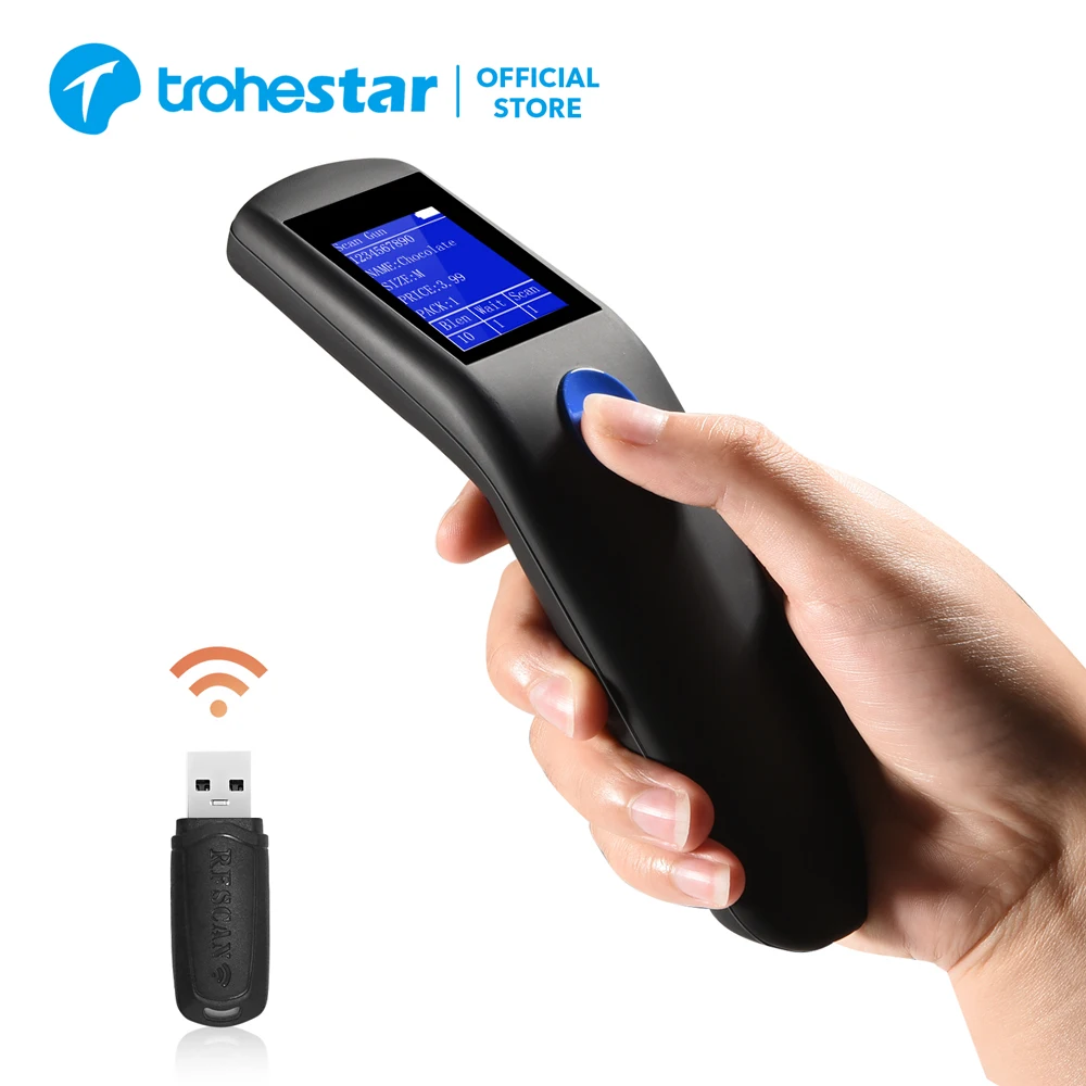 Trohestar Mini Barcode Scanner 1d 2d Bar Code Reader 24ghz Wireless Bluetooth Compativel trohestar mini barcode scanner 1d 2d bar code reader 24ghz wireless bluetooth compativel
