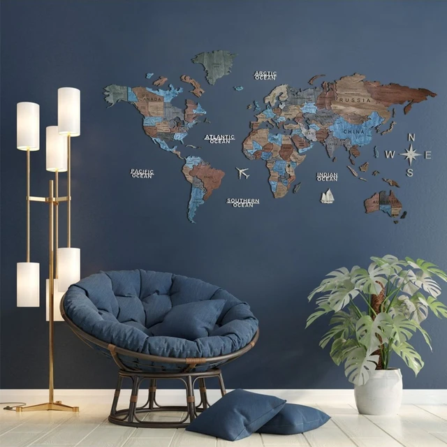 Carte du monde murale 3D - Boutique Déco - Agence Architecture