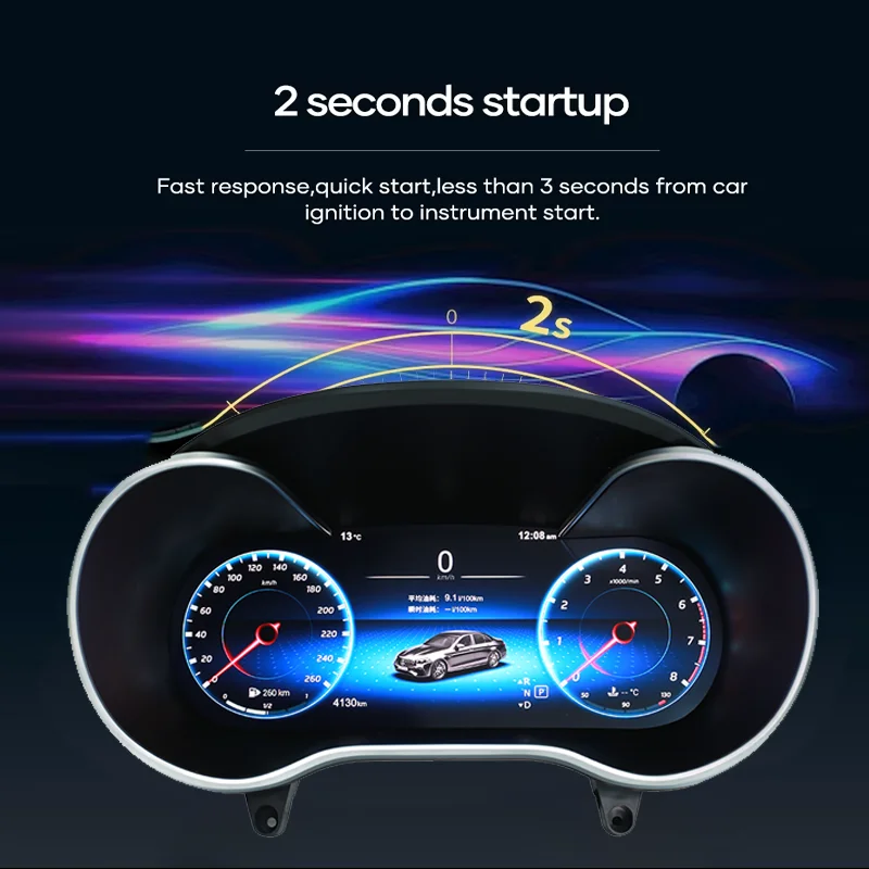 ?   메르세데스 벤츠 C200L C/GLC W205/W253 2015-2018년식 자동차 계기판용 12.3인치 LCD 디지털 대시보드 클러스터