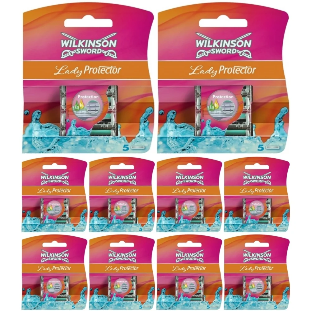 

Wilkinson Sword Lady Protector Replacement Razor Blades, 50 Pcs (5x10 Pcs)