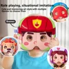 Mask Cloth Book Baby Toy, Animal Fruit Character Role-Playing, Pretend Play Cognitive Learning Toy, Birthday Christmas Gift 3
