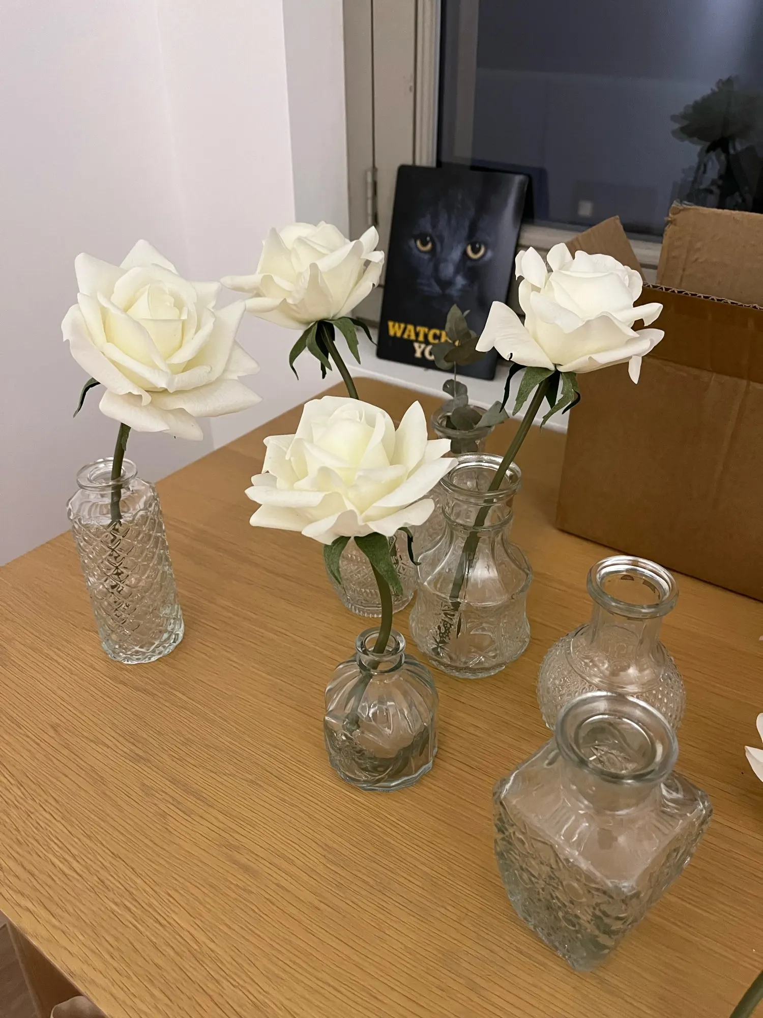 5Heads Curled Edge Rose Bouquet Real Touch Artificial Flowers Rose Wedding Bridal Bouquet Party Festival Home Decor Fake Flowers photo review