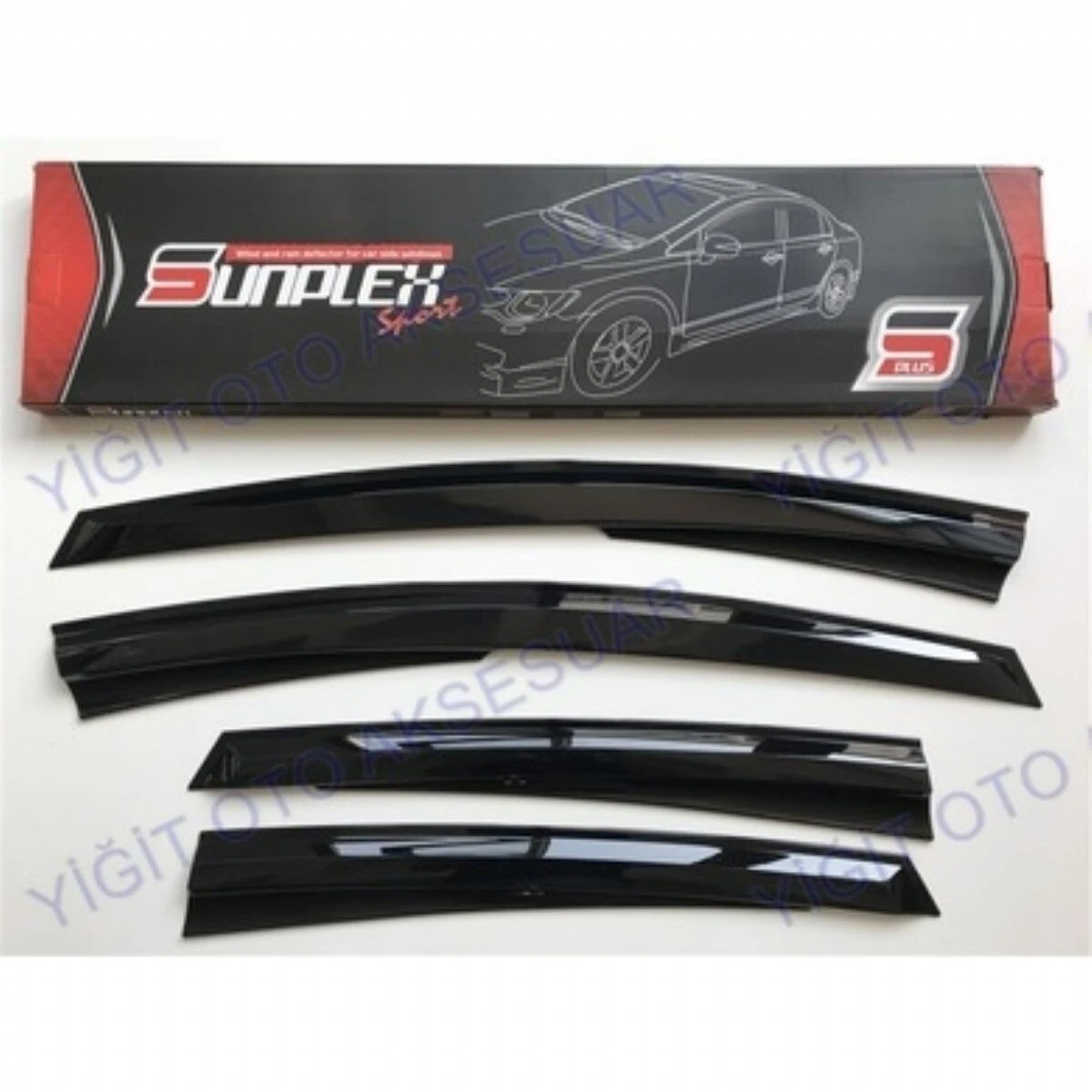 For FORD FIESTA Rain Wind Deflector 2009 2018 Sunshade Curtains Car
