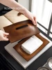 Walnut Wood Tissue Boxes Cover Tissue Holder Napkin Case for Home Decoration Hotel Restaurant Light Luxury Scandinavian Style 2