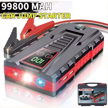 99800mAh Auto portatile Salto di avvio Picco 5000A Carica della banca di potere 12V Attrezzatura di avvio automatico Batteria di emergenza per auto diesel a olio