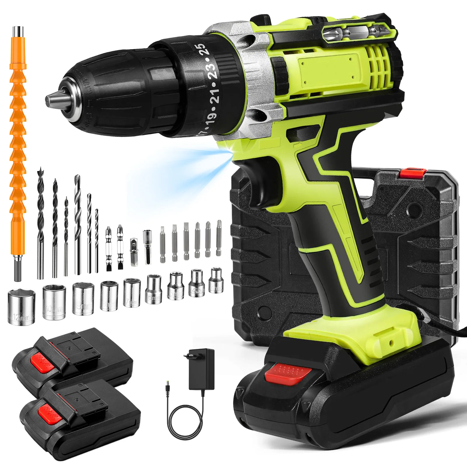 Electric Cordless Impact Screwdriver 1350rpm High Speed Drills ...