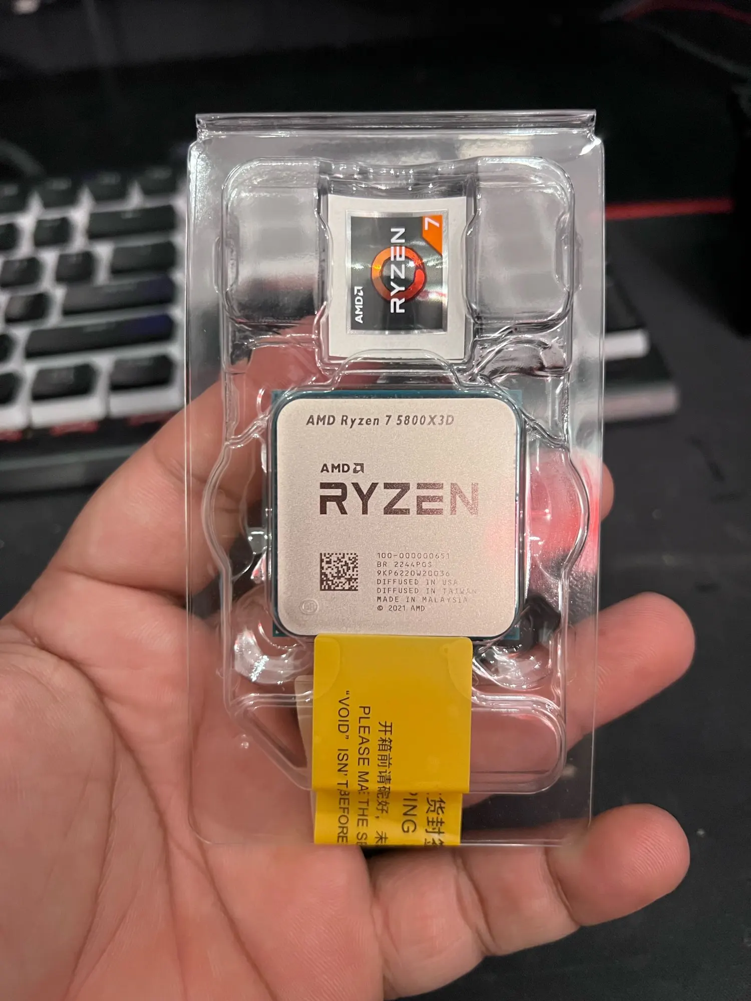 AMD Ryzen 7 5800X3D R7 5800X3D 3.4 GHz 8-Core 16-Thread CPU Processor 7NM L3=96M 100-000000651 Socket AM4 No Fan photo review