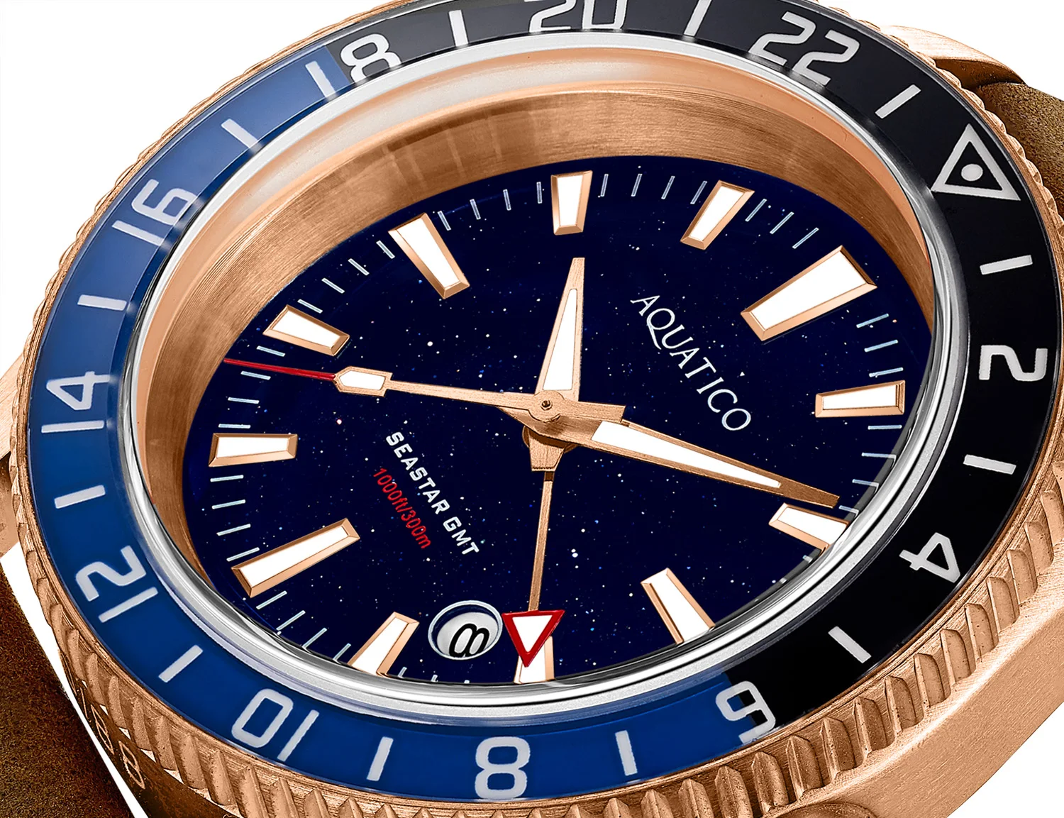 Bronze Sea Star GMT Blue Aventurine Dial Blue and Black Bezel