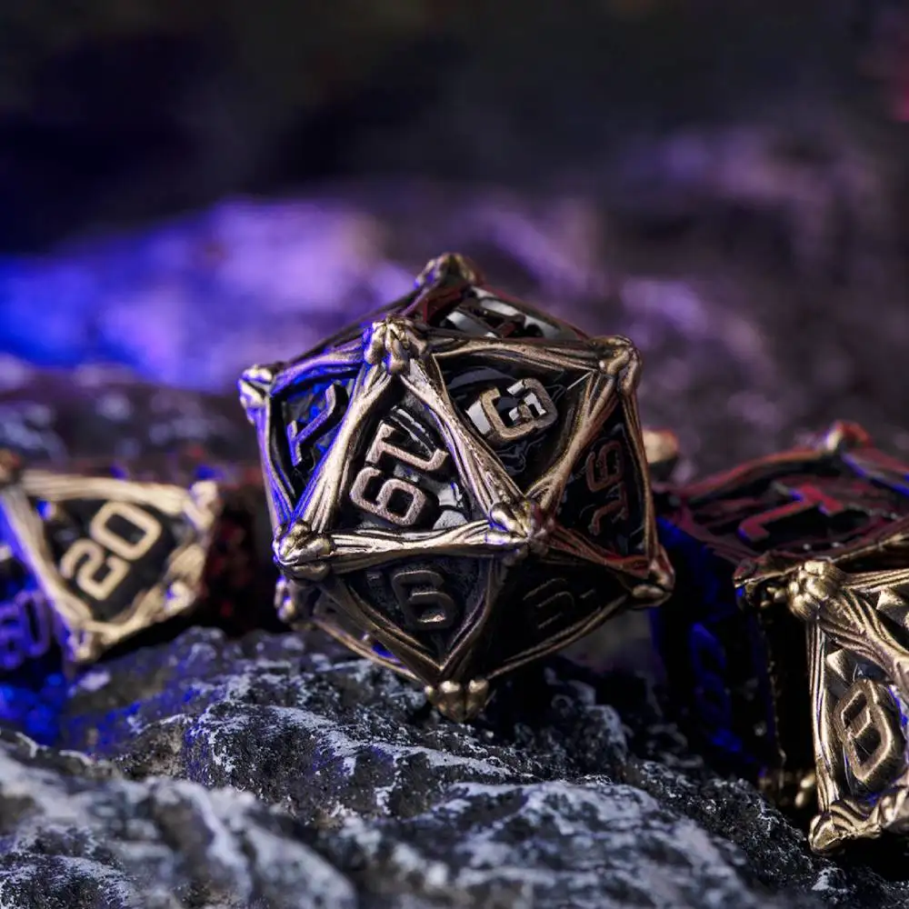Metal dice set dnd metal dices Zinc Alloy Dnd Dice with Metal Case Role Playing Dice for Dungeons and Dragons D&D Set