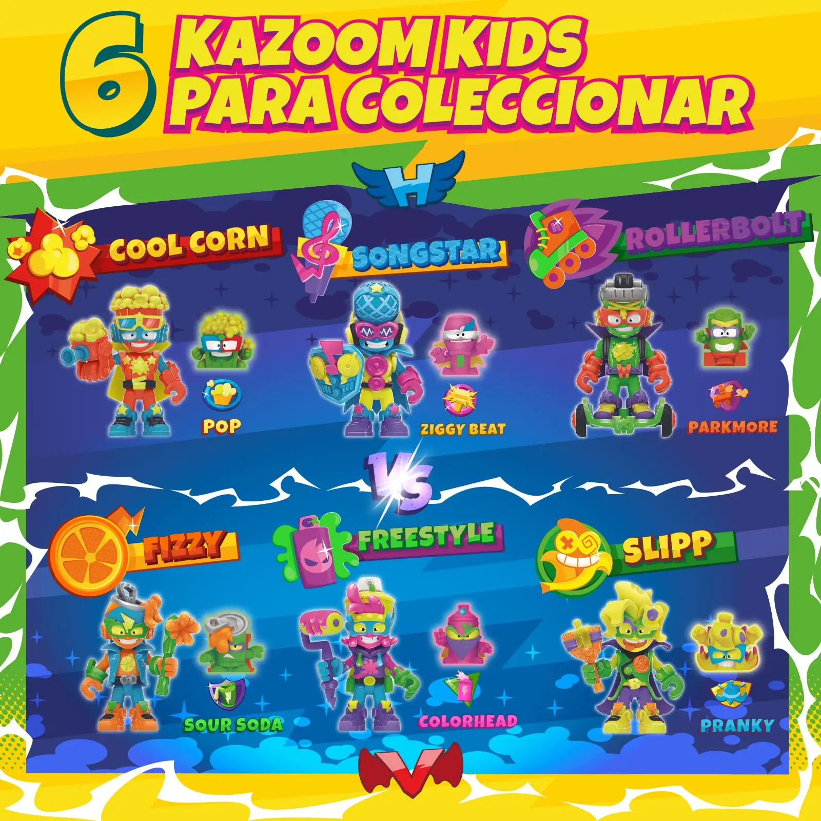 SUPERTHINGS Kazoom Kids – Complete Kazoom Kids collection. Each Kazoom Kid  comes with 1 SuperThing and 1 combat accessory