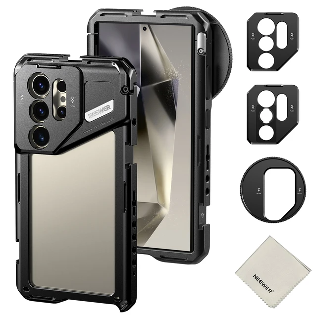 NEEWER Phone Cage for Samsung S22/S23/S24 Ultra with 67mm Filter