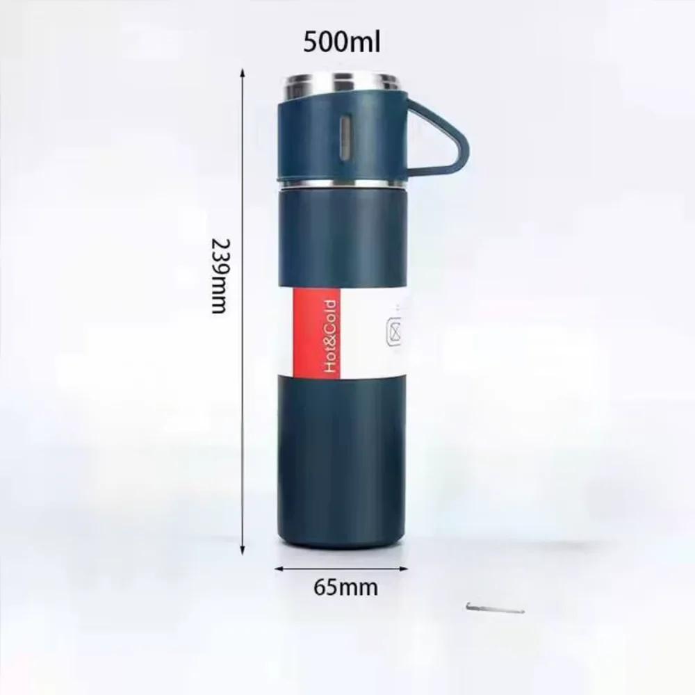 Garrafa De Café Premium Isolamento Térmica 500 mL com Xícara Copo 3