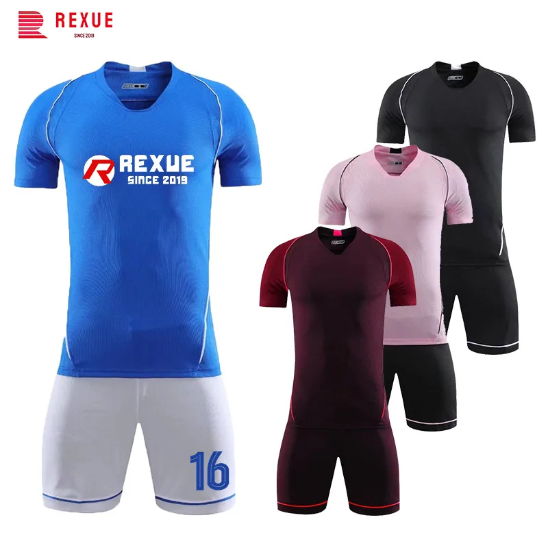 2023 Summer 2 Piece Shirts Shorts Football Jersey Suit for Men DIY