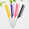 Pro Pointed Tail Salon Hairdressing Hair Styling Anti-static Comb Hair Brush Steel Needle Pin Rat Tail Combs Barber Accessories 2