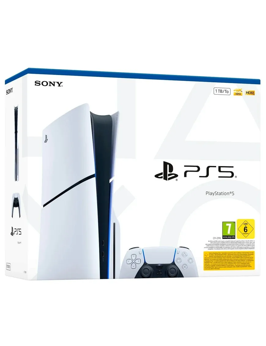 Sony PlayStation 5 Slim Standard Edition 1TB E-Gehäuse Weiß PS5 Disc-Konsole ITA