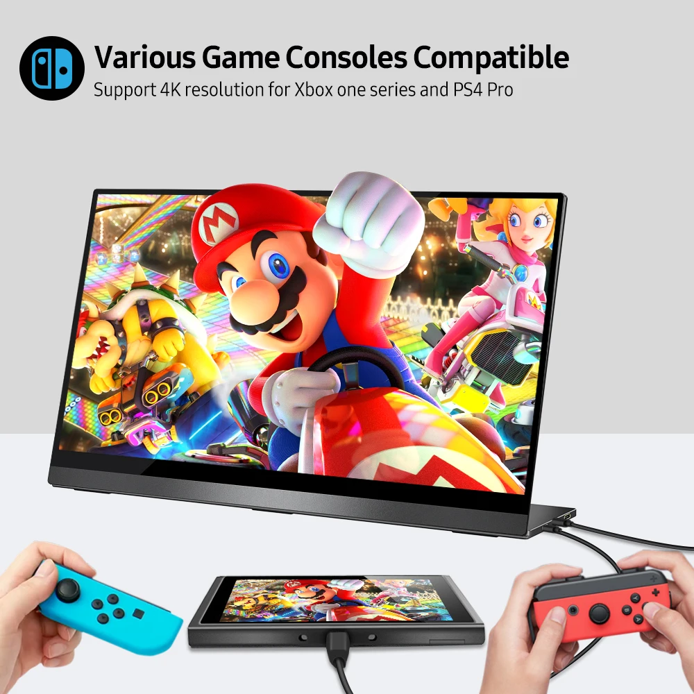 UPERFECT-4K 15.6 ġ ġ г ޴   3840x2160, USB cŸ HDMI IPS ȭ PS4 ġ Xbox Ʈ ȭ
