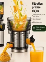 Fruits et légumes Juicer gris foncé filtre en acier inoxydable facile à nettoyer maison Juicer fruit Juicer Juicer production de jus de fruits High Kitchen Feeder 4