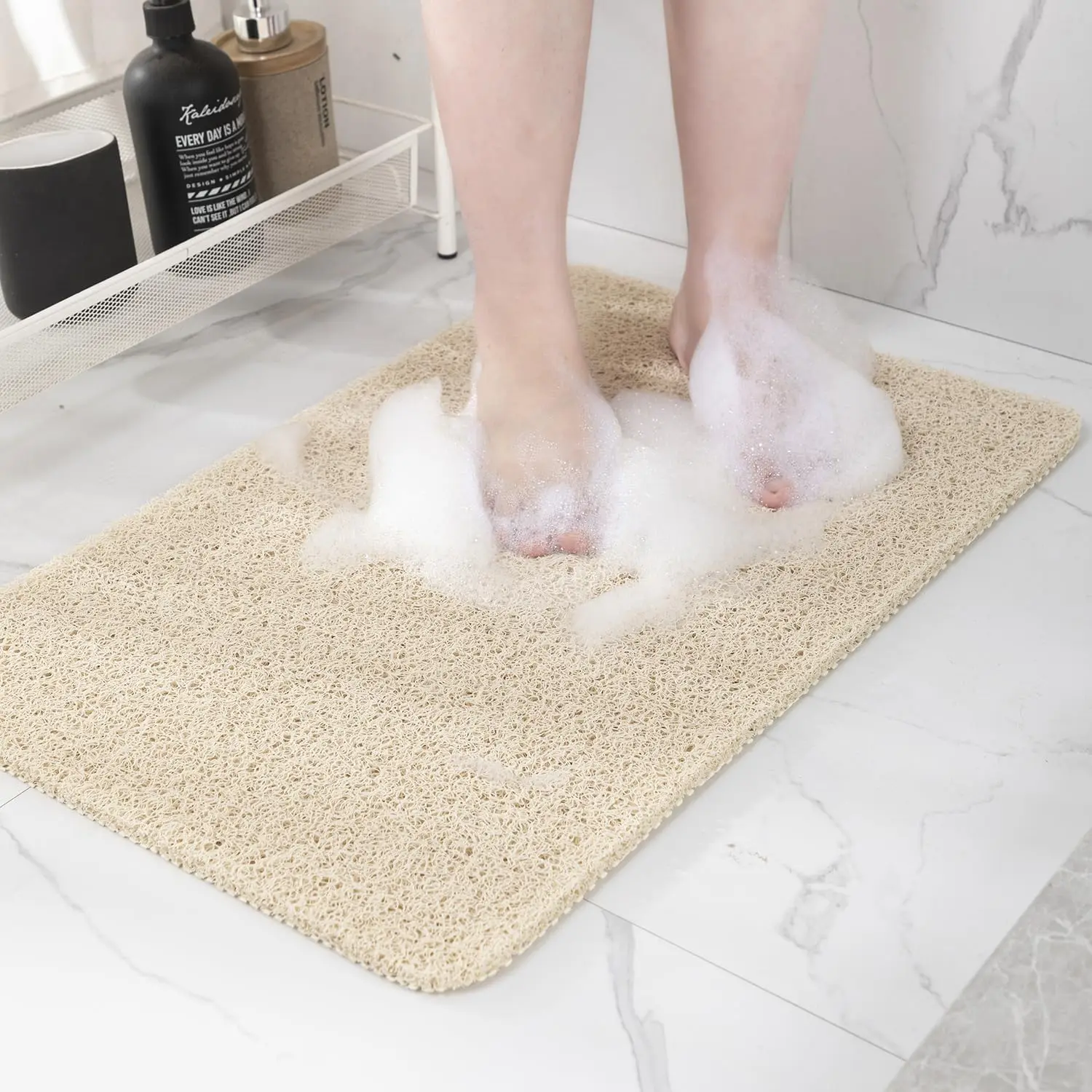 Luxurious Non-Slip Drainable Bath Mat - Super Comfy & Easy to Clean