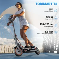 Trottinette électrique pour trajets urbains TODIMART T3, moteur puissant de 350W, batterie 36V, vitesse de 25 km/h, autonomie de 20 à 30 km, pneus en nid d'abeille, pliable, portable, trottinette électrique pour les trajets quotidiens 2