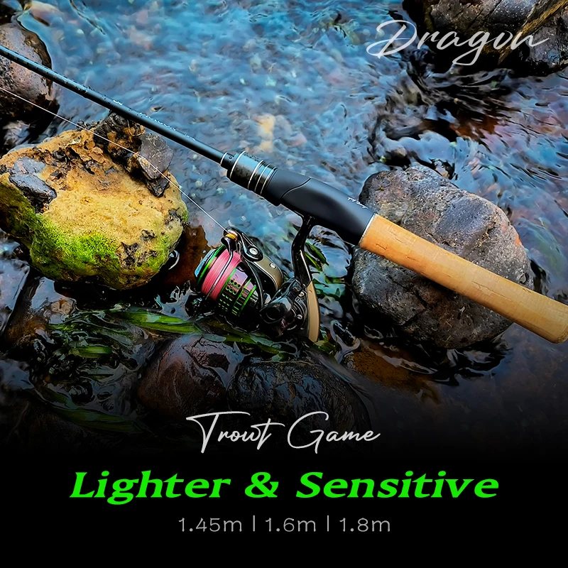 TSURINOYA Trout Game Spinning Fishing Rod DRAGON Ⅱ 1.6m 1.8m S532UL