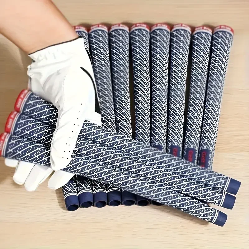 Blue Rubber Golf Grips 13pcs Anti-Slip Hybrid Golf Club Grips Standard/Midsize All Weather Control High Traction & Feedback