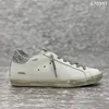 golden Classical Shoes Designer Women's & Men's Sneakers by goose Silver Glitter, Leopard Suede, Leather Style Shoe 4
