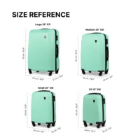 Ensemble de 4 valises rigides en ABS + PLOVER (28 "/24"/20 "/18") – Bagages de voyage durables |   Roues 360° |   Verrouillage cryptographique |   Cabine, grande et moyenne, diverses couleurs 8