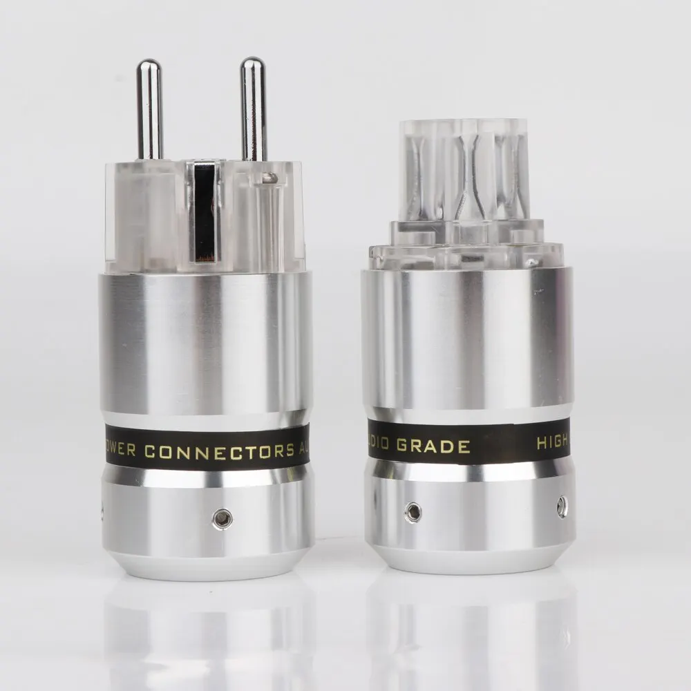 High-end-Stromanschluss Gold/Rhodiniert Schuko Stecker Hifi IEC320 C15 Stecker Buchse DIY Netzkabel Kabel – Detail 7