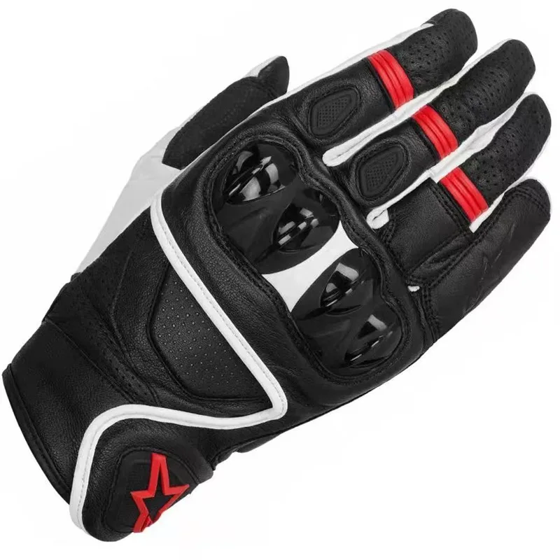 ALPINESTARS Genuine Leather Motorcycle Gloves Breathable Full Finger Guantes Luvas Motocross Gloves Protection Racing Riding 2