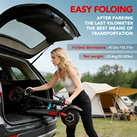 Trottinette électrique J01, moteur 800W, batterie 48V15AH avec siège, trottinette électrique pour adultes, 45KM/H, 35KM, pneus de 10 pouces, trottinettes pliables pour la ville 6