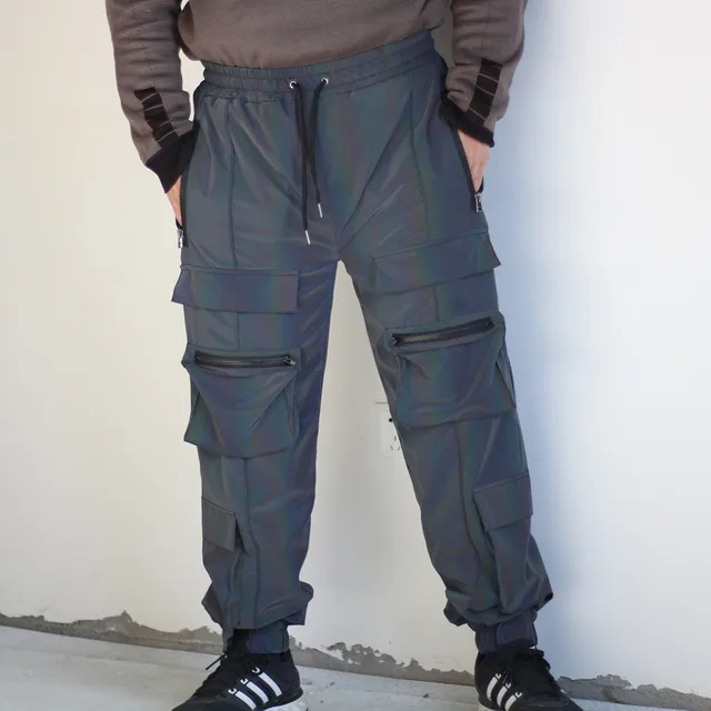 Holographic Reflective Cargo Pants 5