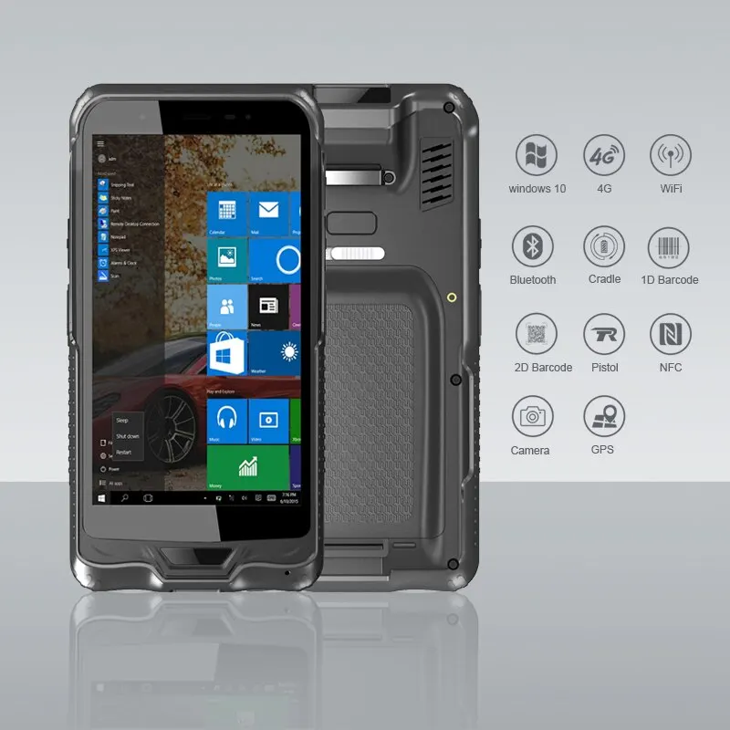 6 Pollici Windows 10 Robusto Palmare Os Tablet Terminale Pda Lettore Di Codici A Barre Scanner 1D 2D Honeywell Scanner