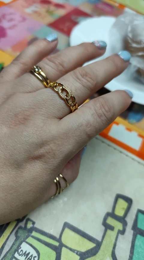 Fashion Gold Color Stainless Steel Rings photo review