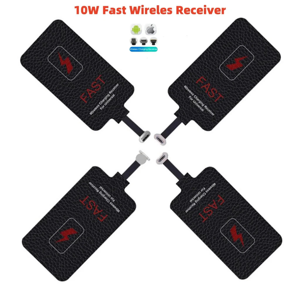 Max 10W 5V Wireless Charging Receiver Coil Universal Type-C Micro USB for iPhone 5 6 7 Samsung A53 5G Xiaomi Poco X6 Poco X3 wireless charging receiver coil