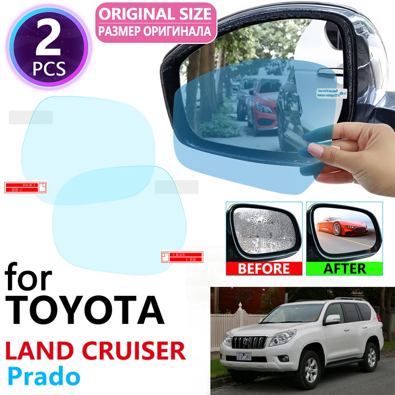 

for Toyota Land Cruiser Prado 120 150 J120 J150 2020~2022 Full Cover Rearview Mirror Rainproof Anti Fog Film Accessories 2020