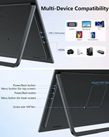 Uperfect 23.8Inch 100HZ Portable Dual Monitor for Laptop Screen Extender 1080P QLED Double Foldable Display for Pc Computer XBox - Image 5