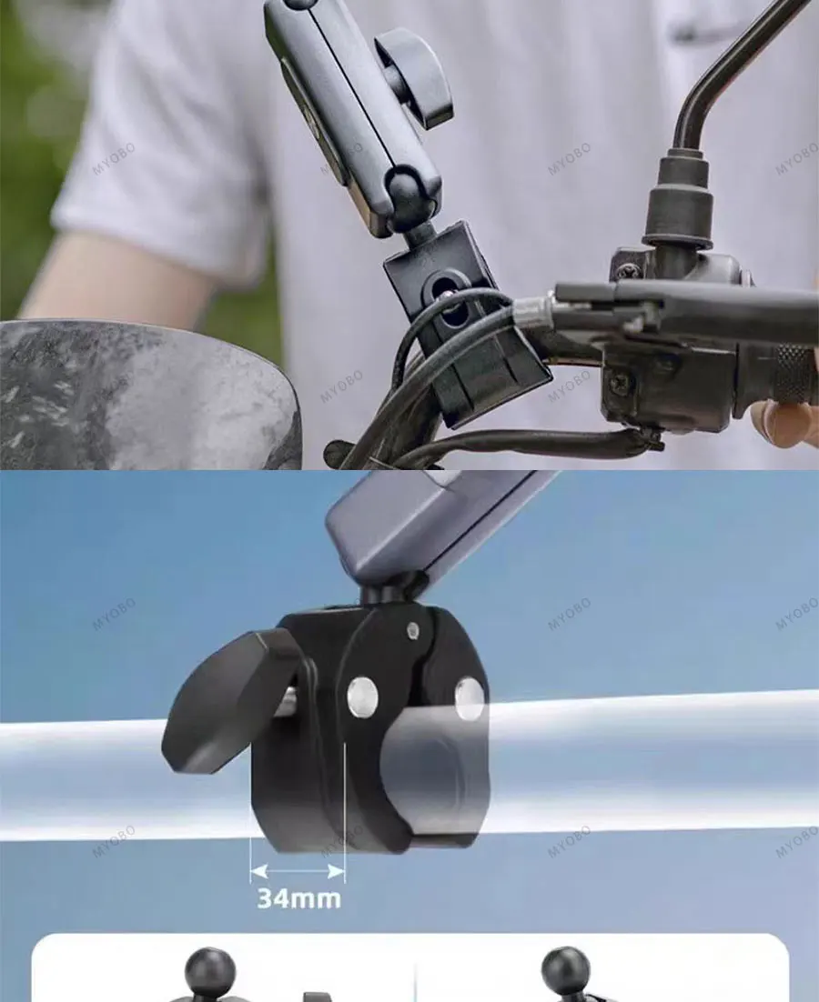 Description Picture 4 of itemMotorcycle Action Camera Mount Kit for Gopro & Insta360 Accessories Helmet Flexible Adhesive Holder Handlebar Clamp Mount Tripod