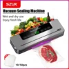 Electric Vacuum Sealer Built-in Cutter Kitchen Food Storage Seal Touch Button Dry Wet Food Sealing Packaging Machine with 10Bags 1