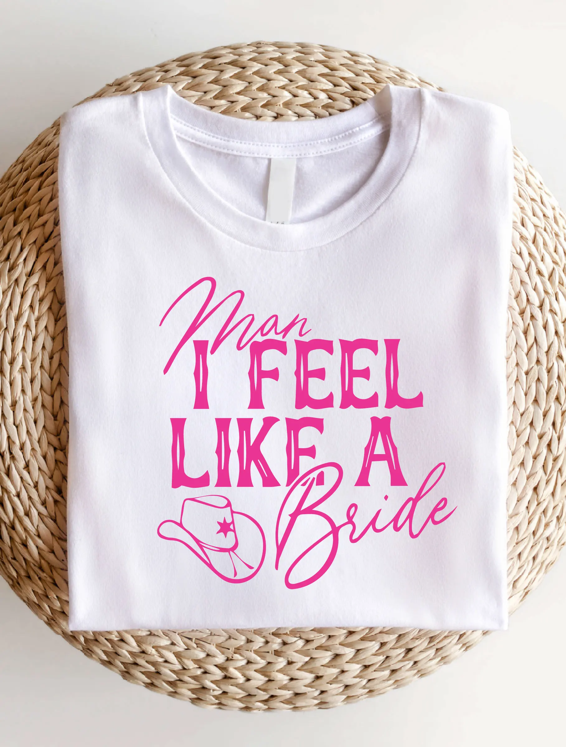Pink Bride Graphic Design Short Sleeve Shirt