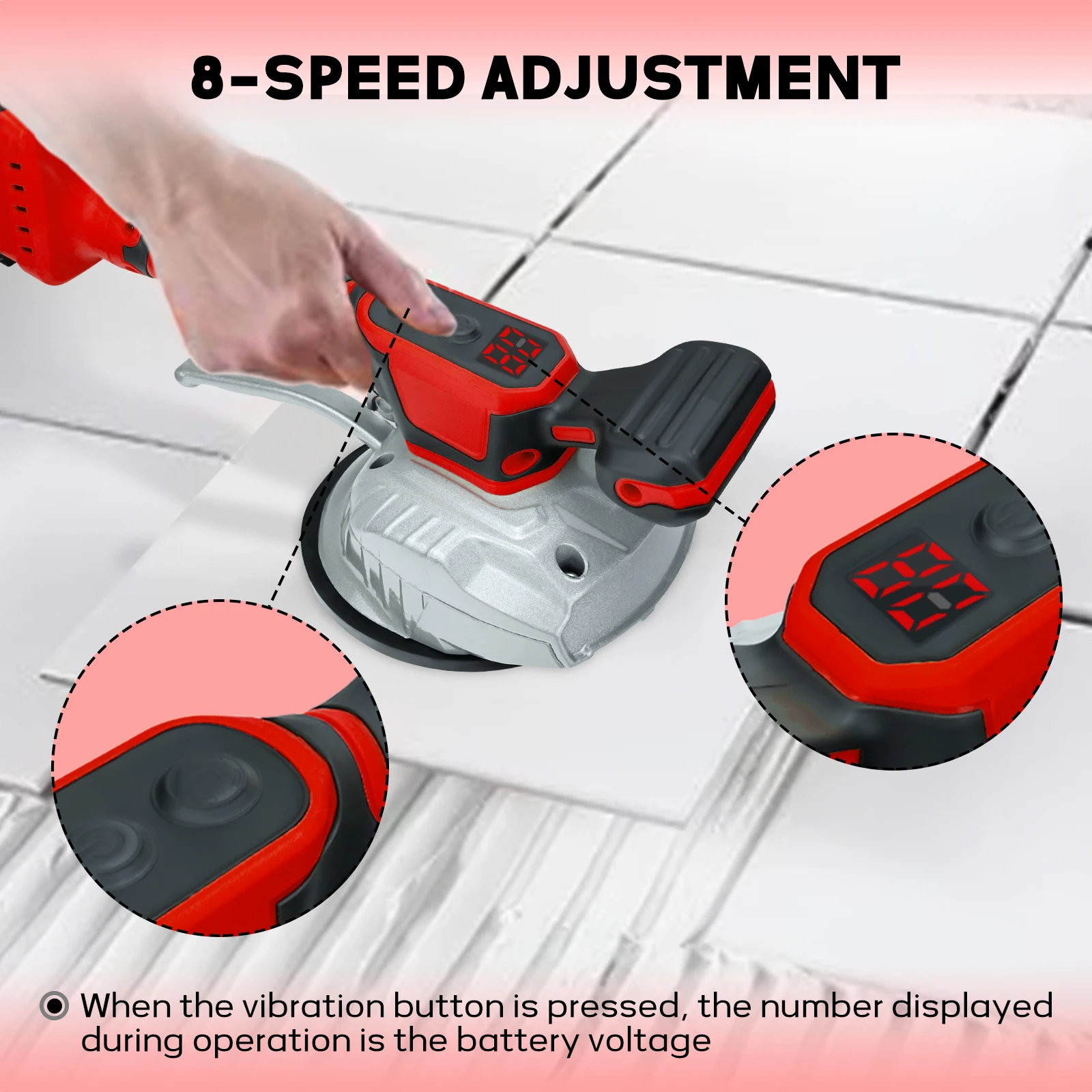 Tile Vibration Leveling Machine Tile Vibrator Tool Cordless Tile Installation To