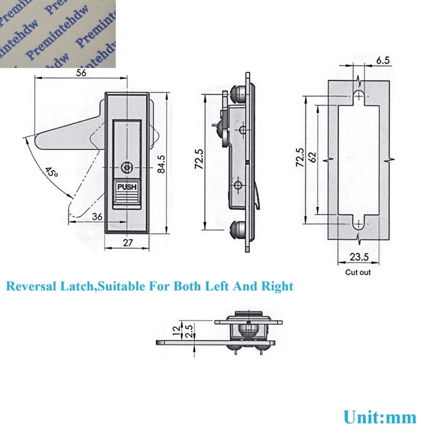Cabinet Door Lock 10Pcs Zinc Rectangle Flush Electric Cabinet Lock Cam Latch Wall Fire Hydrant Industrial Electric Distribution Box
