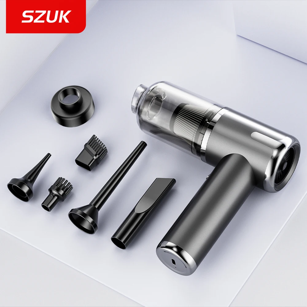 SZUK Mini Car Vacuum Cleaner Strong Suction Cordless Handheld Cleaning Machine Powerful Wireless Portable Vacuum Cleaner for Car 1