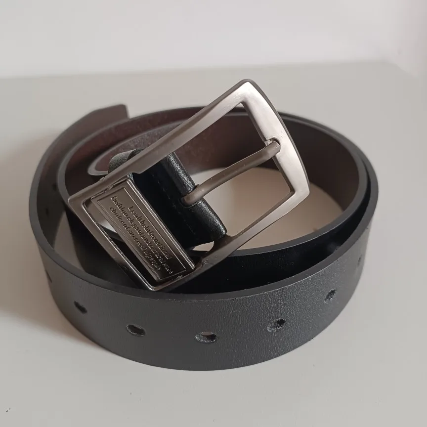 MIDNIGHT SOVEREIGN™ – Black Buckle Genuine Leather Belt photo review