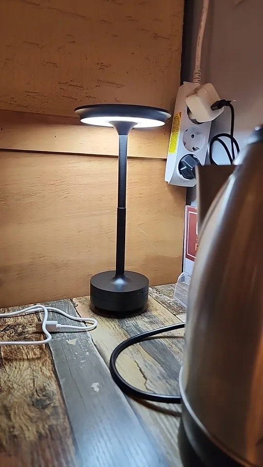 Vintage Glow Charging Desk Lamp, Industrial Style, Touch Dimming, USB Portable photo review