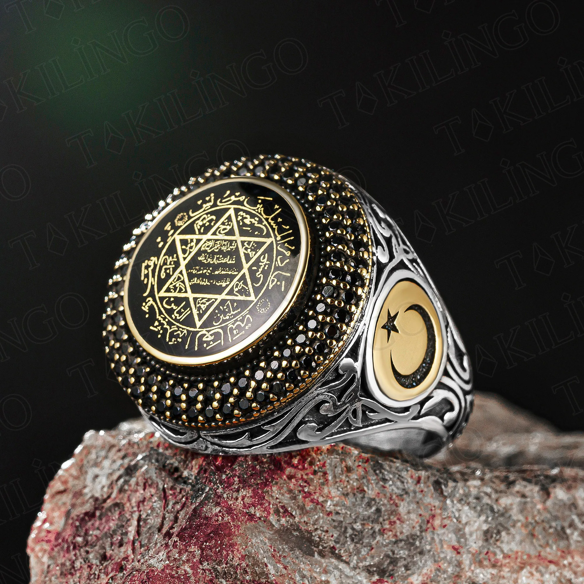 Buy Silver Seal of Solomon Ring , Silver Handmade Ring , Solomon Signet Ring  , King Solomon Ring , 925k Sterling Handmade Silver Ring Online in India -  Etsy