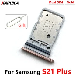 Enhanced Phone SIM Card Tray with Tool - New SIM Chip Slot Holder (S21 Plus Gold)